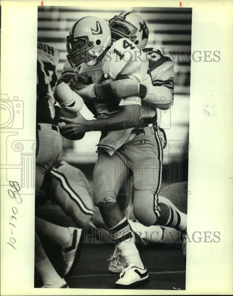1982 Press Photo Judson and Austin LBJ play a high school football game- Historic Images