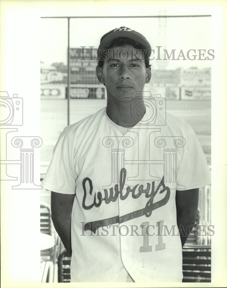 1989 Press Photo Cowboys High School Baseball Team Player Number Eleven- Historic Images