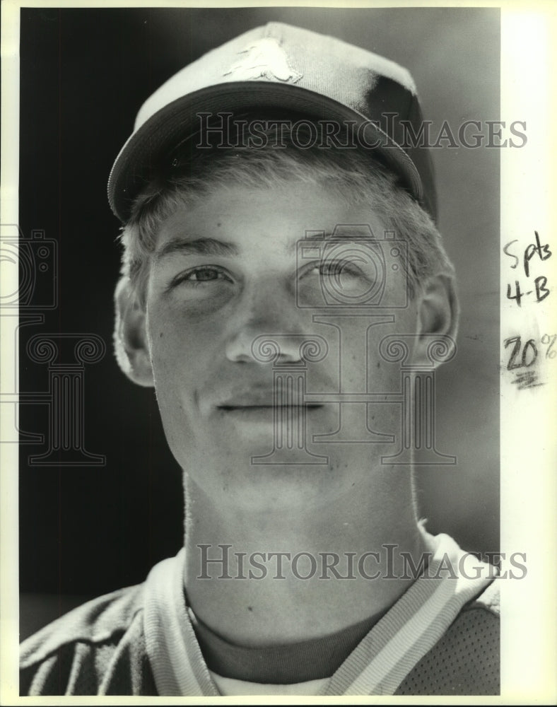 1989 Press Photo Mike Lutz, Hines High School Baseball Player sas081