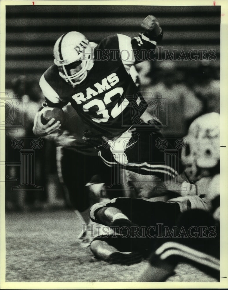 1983 Press Photo Dean Christianson, Marshall High School Football Player at Game - Historic Images