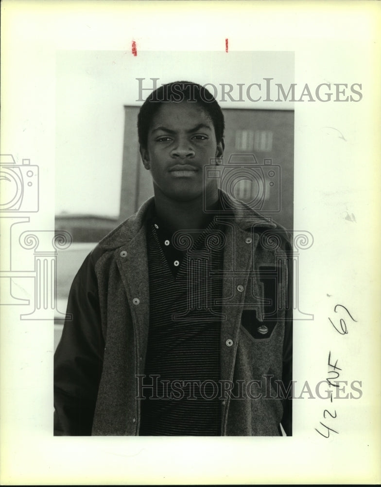 1983 Press Photo Melvin Echard, Judson High School Football Player - sas08207 - Historic Images