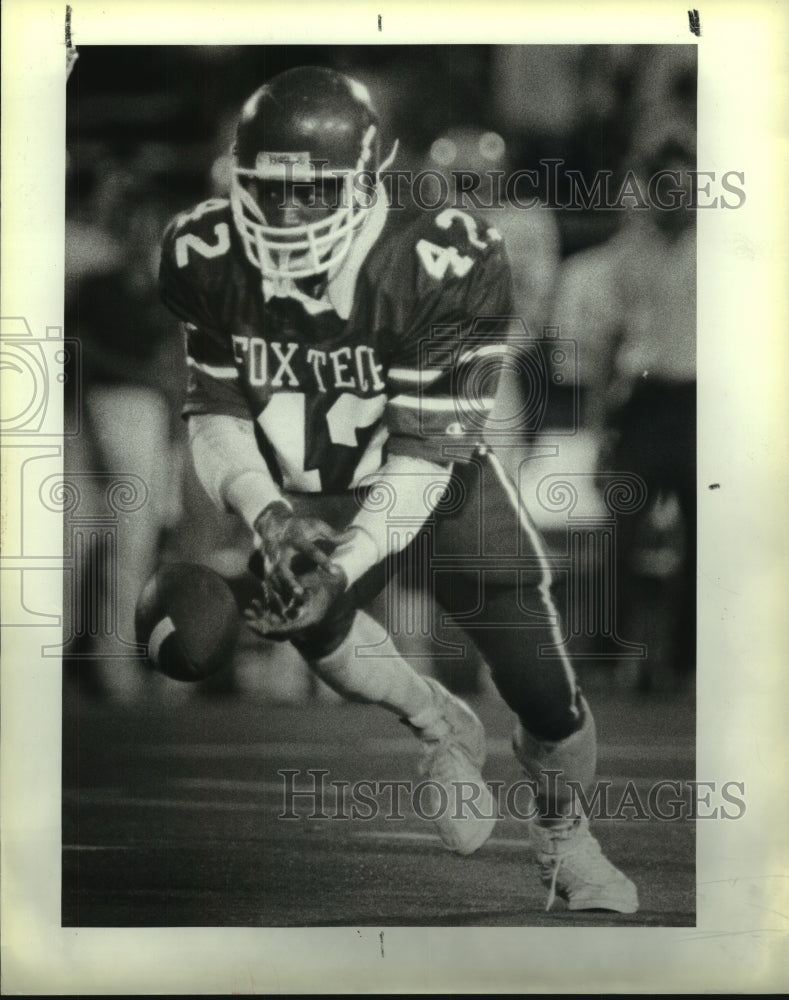 1984 Press Photo Mark Grimes, Fox Tech High School Football Player at Game - Historic Images