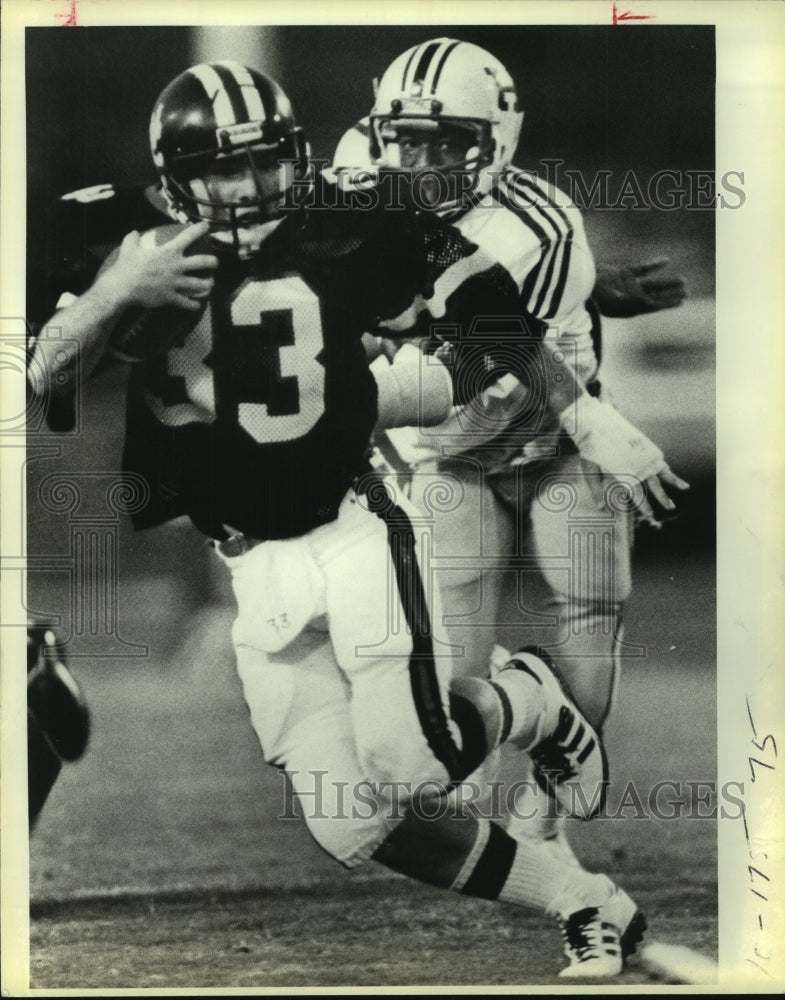 1983 Press Photo Highlands and Winston Churchill High School Football Players - Historic Images