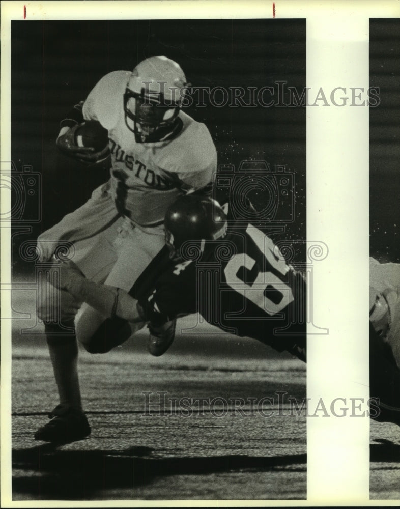 1984 Press Photo James Humphrey, Houston High School Football Player at Game- Historic Images