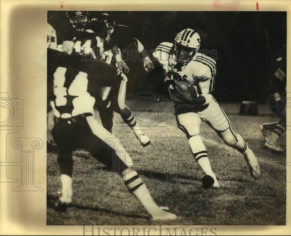 1982 Press Photo Hornets and Highlands High School Football Players at Game - Historic Images