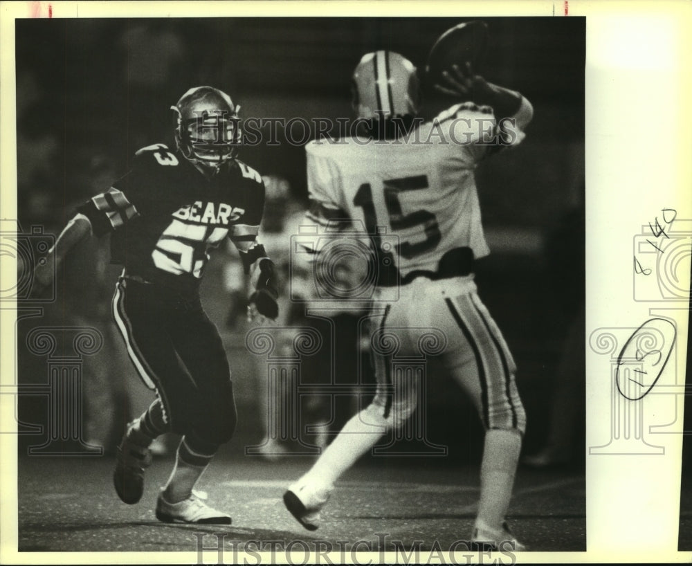 1983 Press Photo Joseph Bagwell, Edison High School Football Player at Lanier - Historic Images