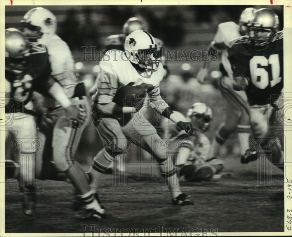 1983 Press Photo Clemens and Robert E. Lee High School Football Players at Game - Historic Images