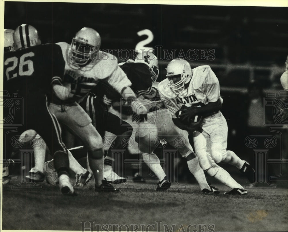 Press Photo Paul Thomas, Alvin High School Football Player at Madison Game- Historic Images