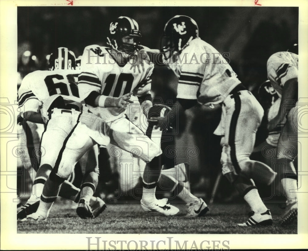 1983 Press Photo Mike Comalander, Winston Churchill High School Football Player - Historic Images