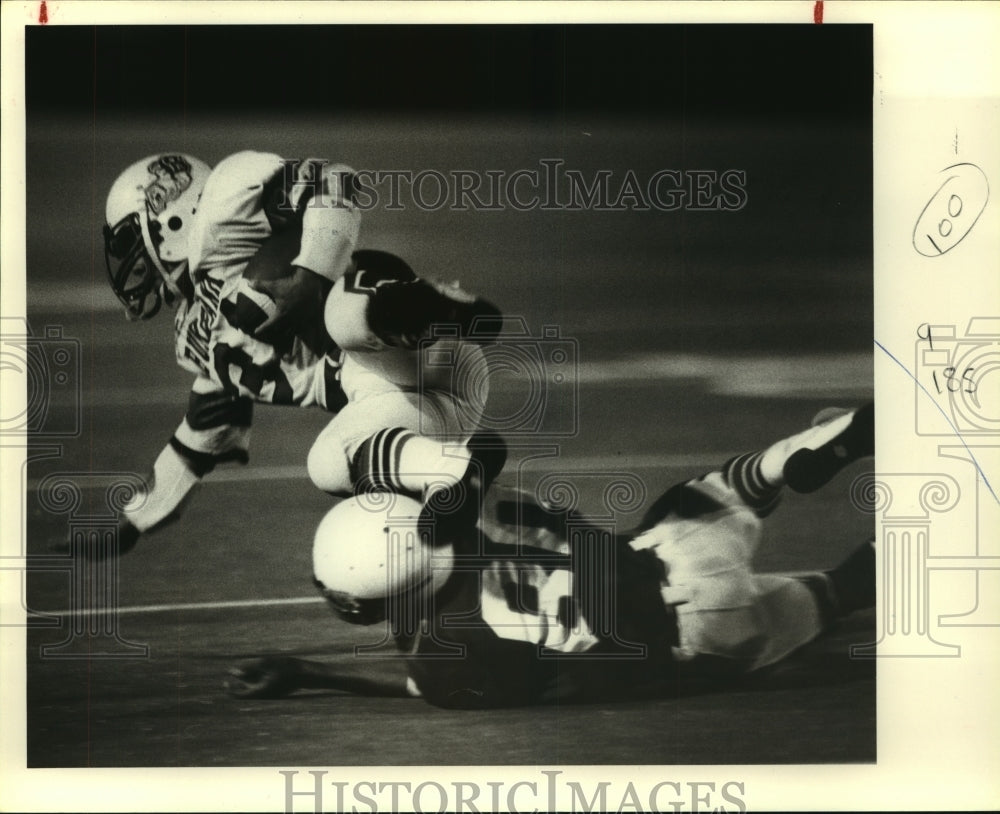 1983 Press Photo High School Football Players at Game - sas08449 - Historic Images