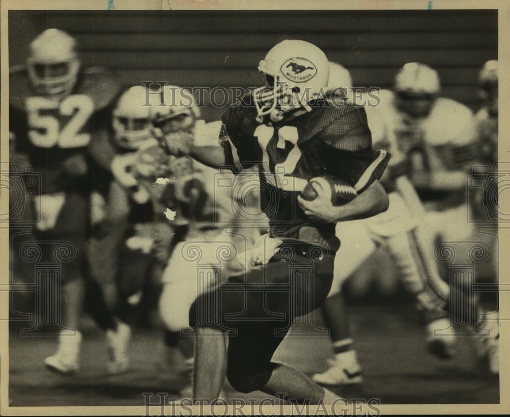 1982 Press Photo Scott Ankrom, Jay High School Football Quarterback at Game - Historic Images