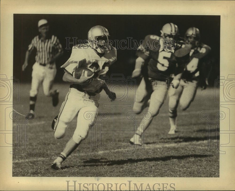 1982 Press Photo Troy Garcia, Lee High School Football Player at Judson Game - Historic Images