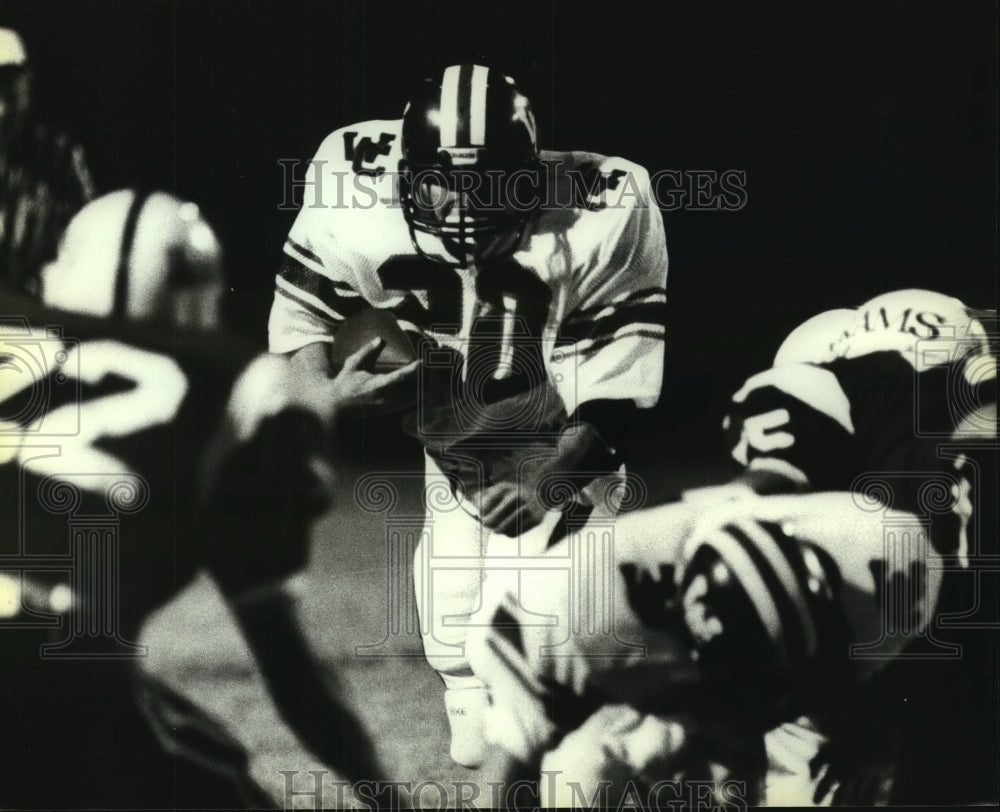 1983 Press Photo David Baker, Winston Churchill High School Football Player - Historic Images