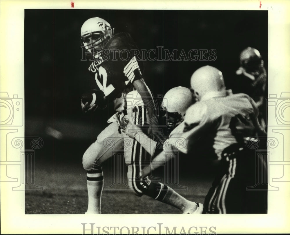 1984 Press Photo Charlie Rodriguez, Holmes High School Football Player at Game - Historic Images