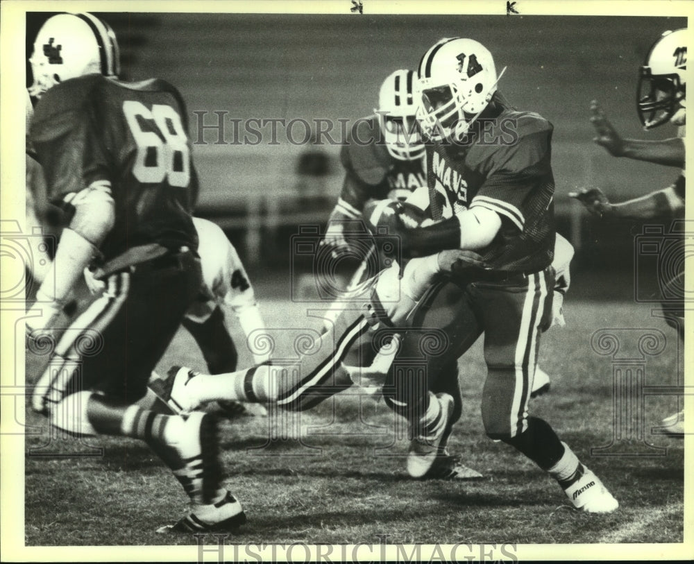 1984 Press Photo Mitch Price, Madison High School Football Player at Game - Historic Images
