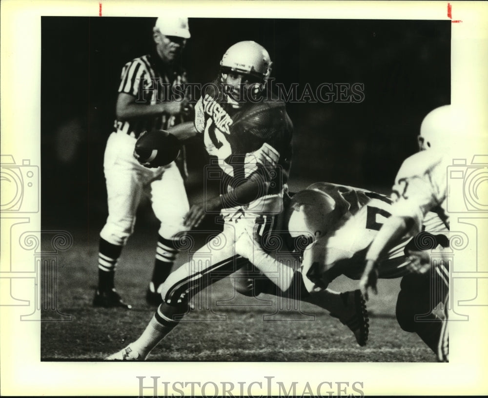 1984 Press Photo Charlie Rodriguez, Holmes High School Football Player at Game - Historic Images