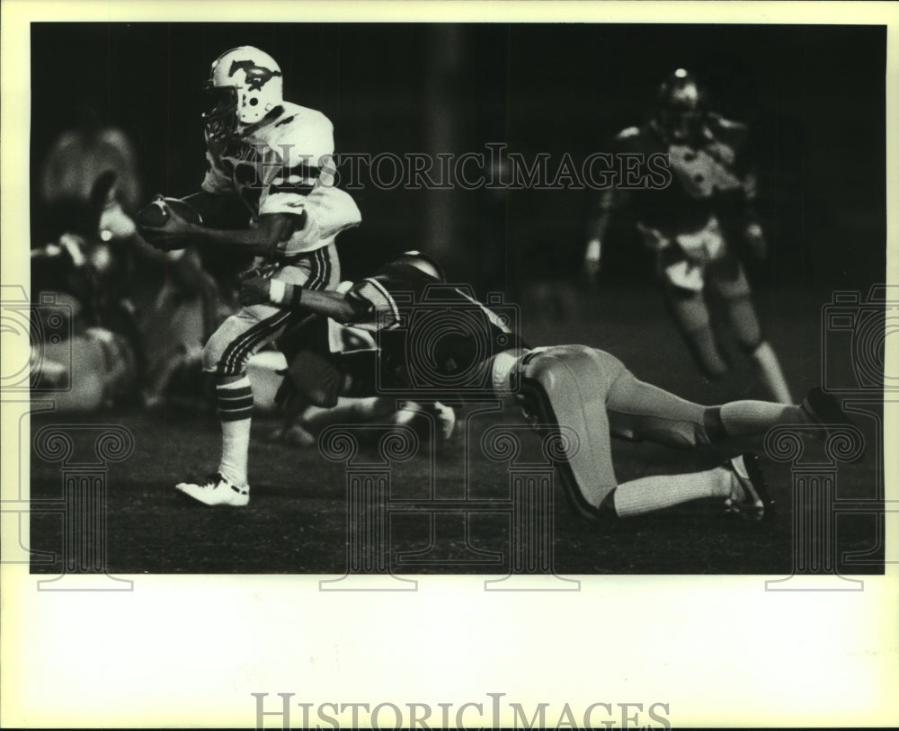 1984 Press Photo Greg Peacock, Randolph High School Football Player at Game- Historic Images