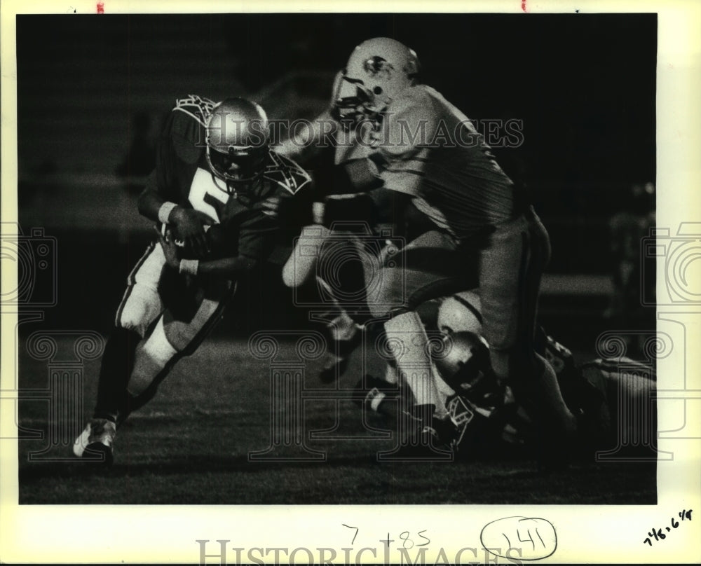 1983 Press Photo Lee and Clemens High School Football Players at Game - Historic Images
