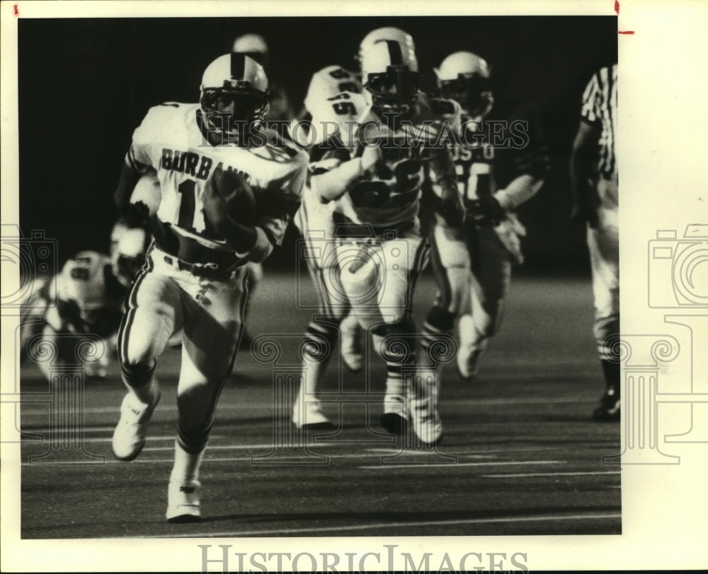 1983 Press Photo Paul Galindo, Burbank High School Football Player at Game - Historic Images