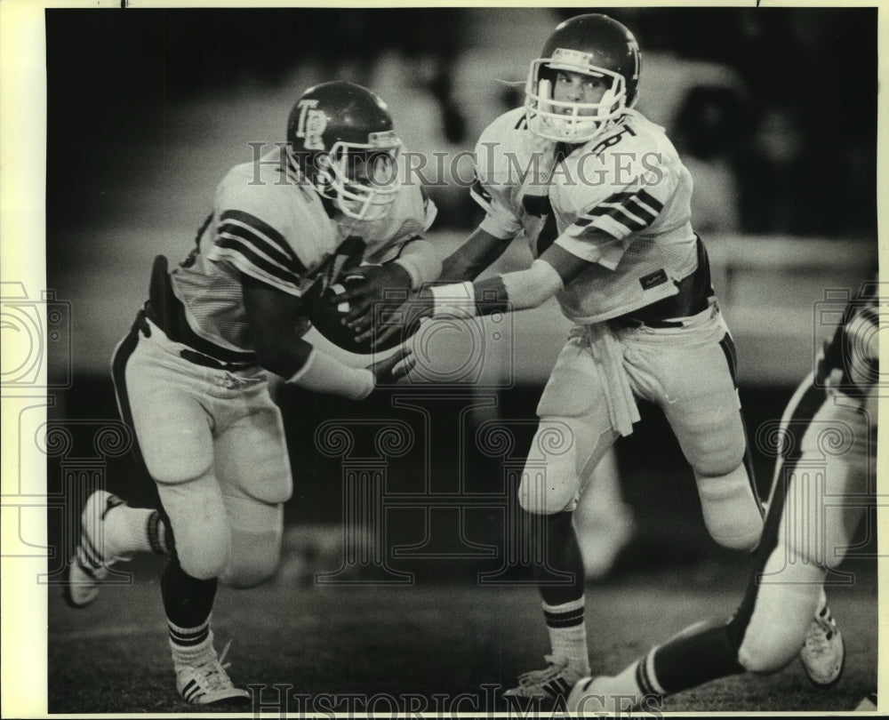1985 Press Photo Scott Jeffries, Roosevelt High School Football Quarterback - Historic Images