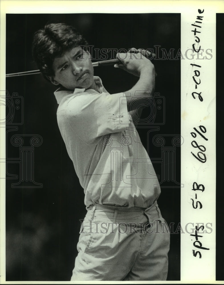 1988 Press Photo Golfer Frank Cano at City Junior Golf Championship - sas08889 - Historic Images