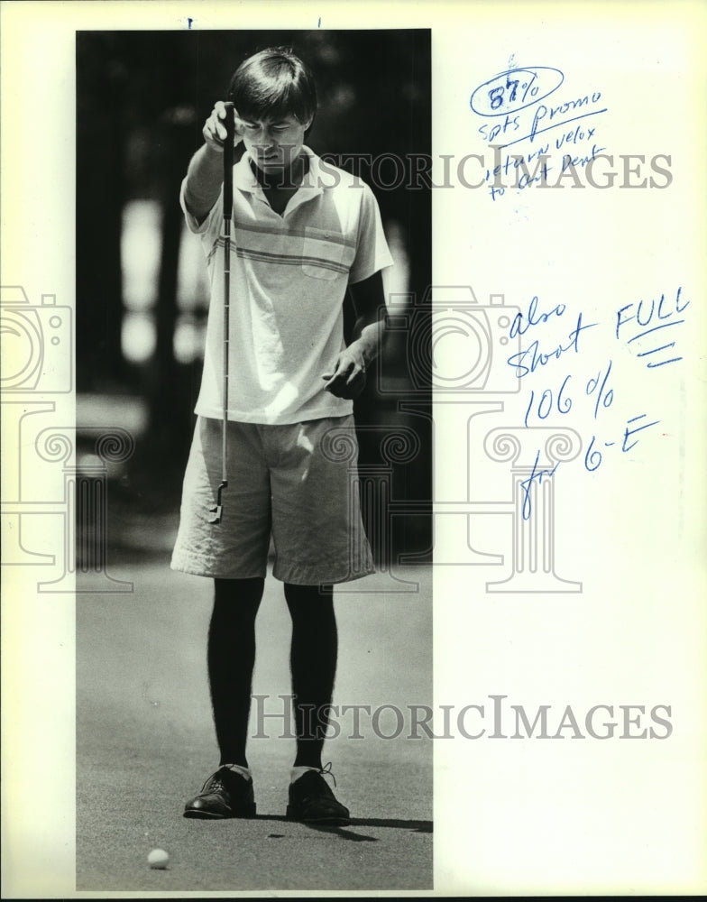 1988 Press Photo Golfer Jimmy Lobo at Brackenridge City Junior Tournament- Historic Images