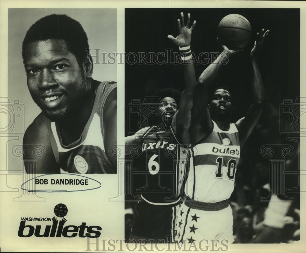 Press Photo Bob Dandridge, Washington Bullets Basketball Player at Game - Historic Images