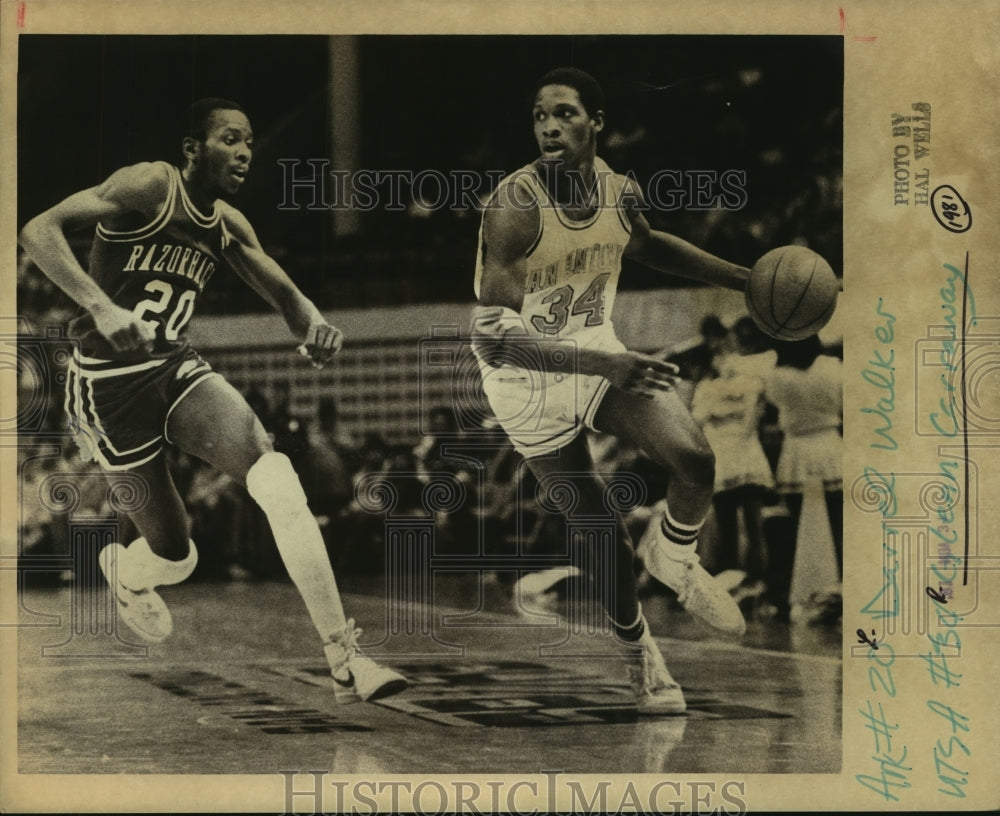 1981 Press Photo Glenn Carraway, University Texas San Antonio Basketball Player - Historic Images