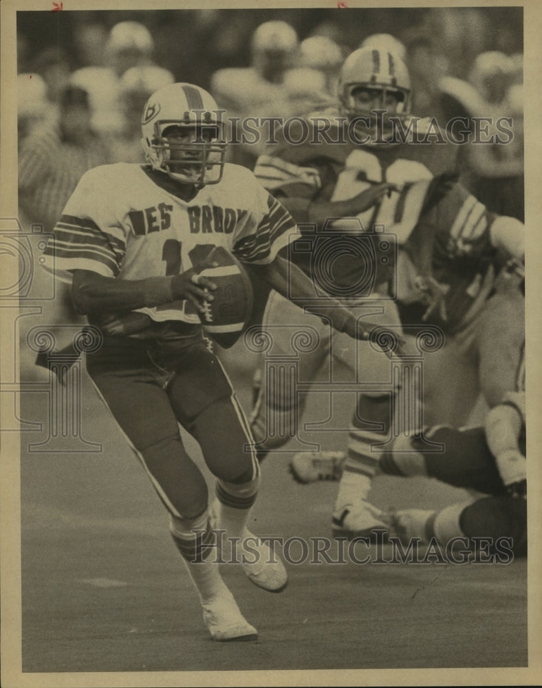 1982 Press Photo West Brady High School Football Player at Game - sas09145 - Historic Images