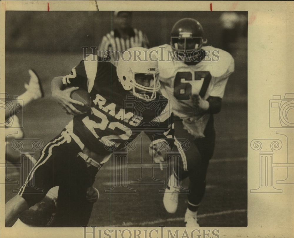 1982 Press Photo John Hagy, Marshall High School Football Player at Game- Historic Images