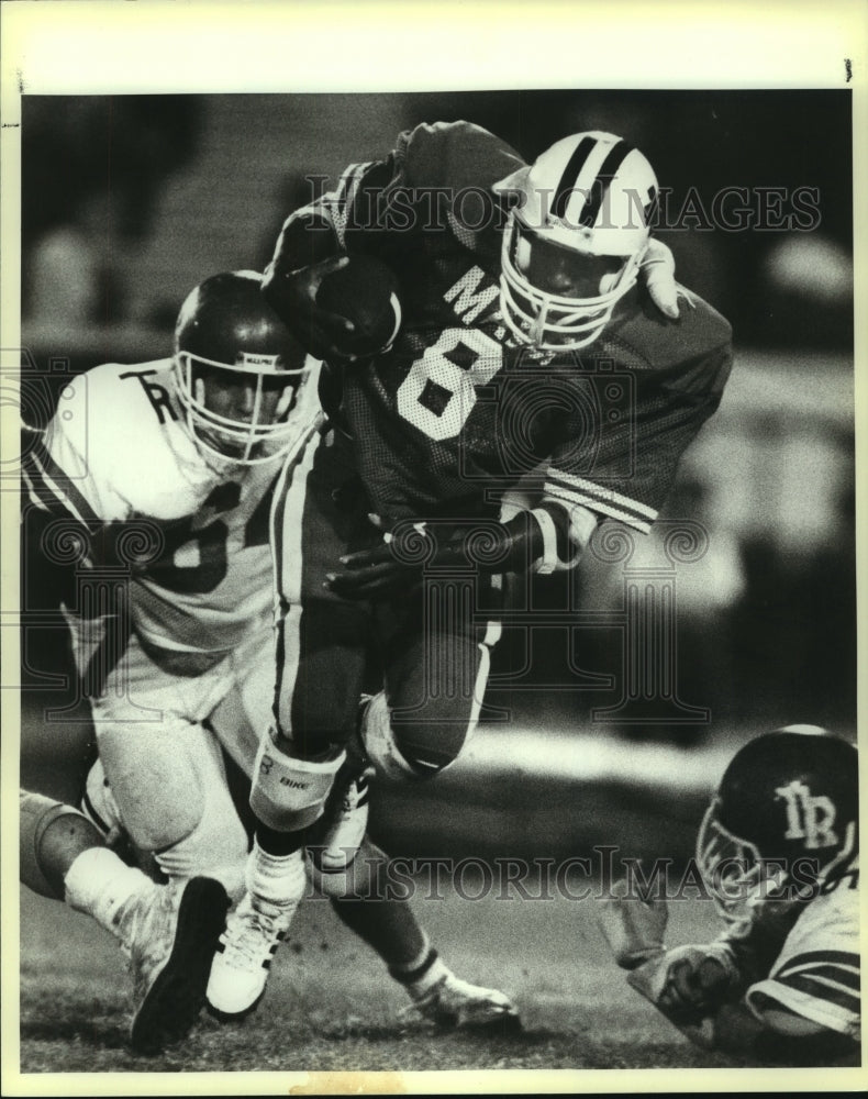 1985 Press Photo Ronnie Fowler, Madison High School Football Player at Game - Historic Images