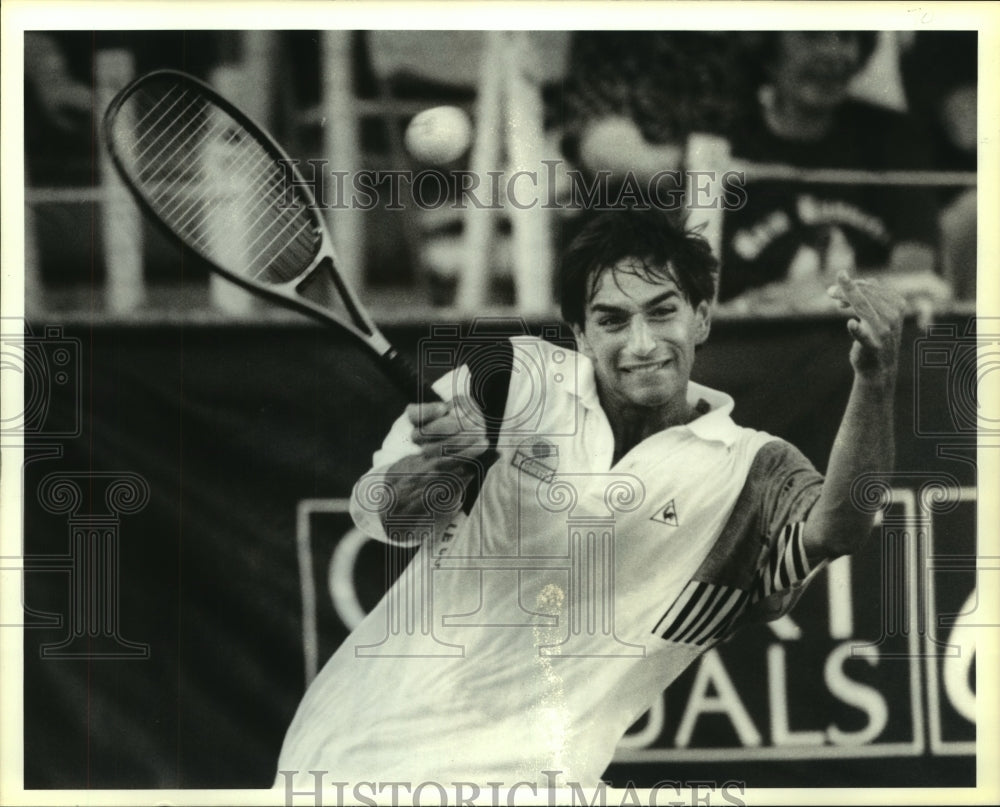 1991 Press Photo Tennis Player Sammy Giammalva at Sacramento Match - sas09610 - Historic Images