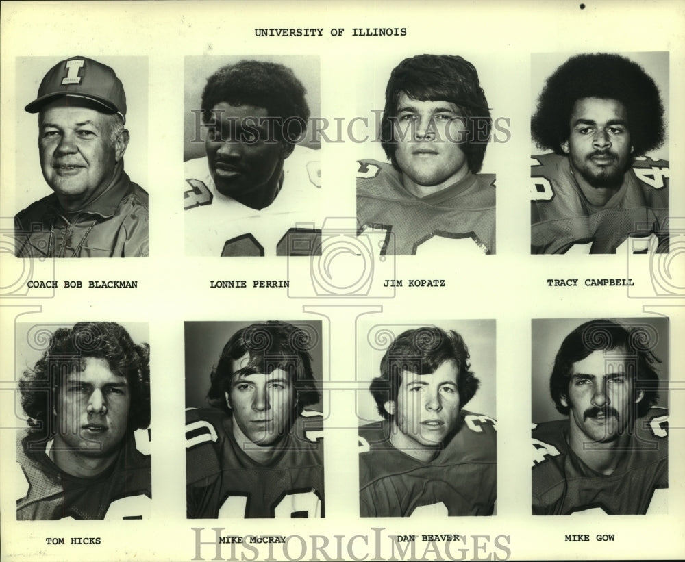 Press Photo Illinois football team mug shots - sas09702-Historic Images
