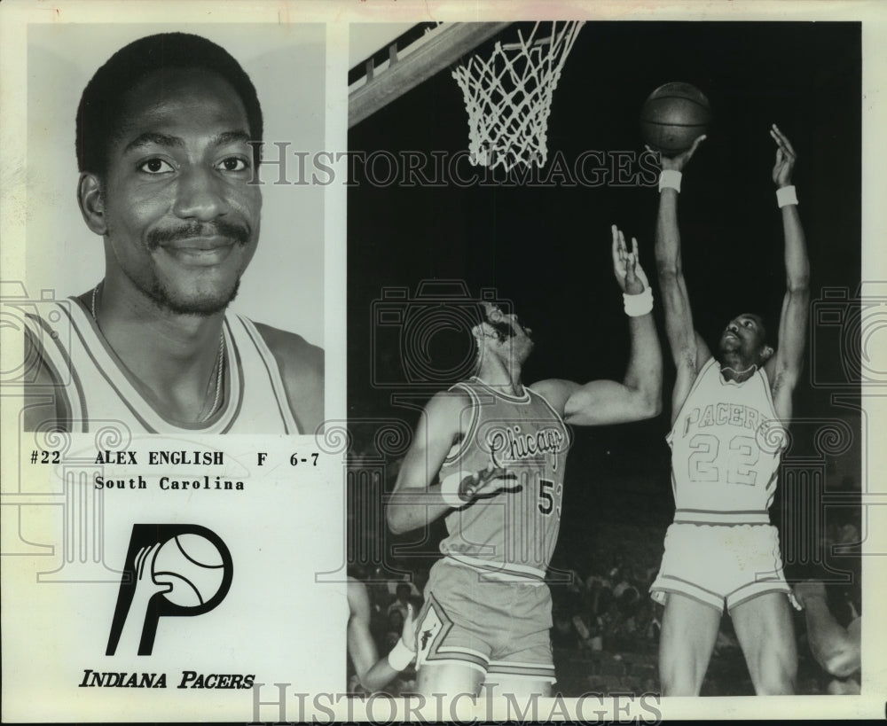 1978 Press Photo Indiana Pacers basketball player Alex English - sas09732- Historic Images