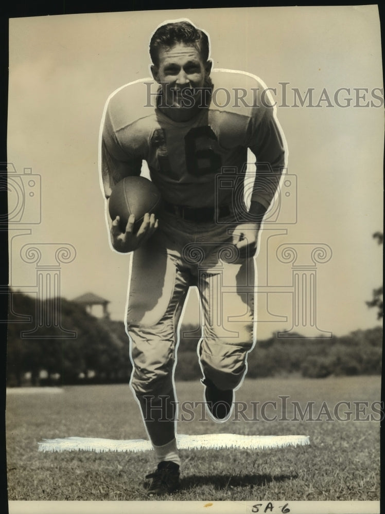 Press Photo Vernon Glass, Rice Football Player - sas09832 - Historic Images