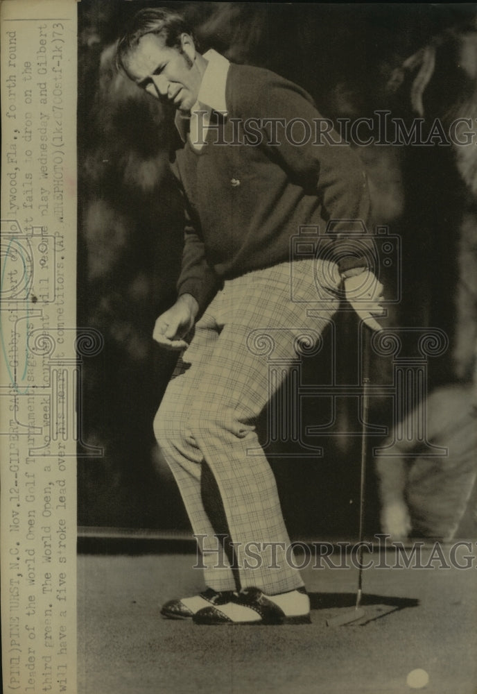 1973 Press Photo Golfer Gibby Gilbert at North Carolina World Open Tournament - Historic Images