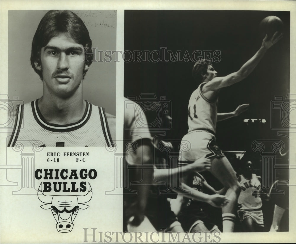 Press Photo Eric Fernsten, Chicago Bulls Basketball Player at Game - sas09925 - Historic Images