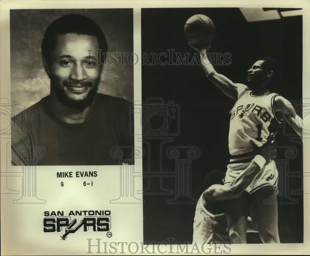 Press Photo Mike Evans, San Antonio Spurs Basketball Player at Game - sas09963- Historic Images