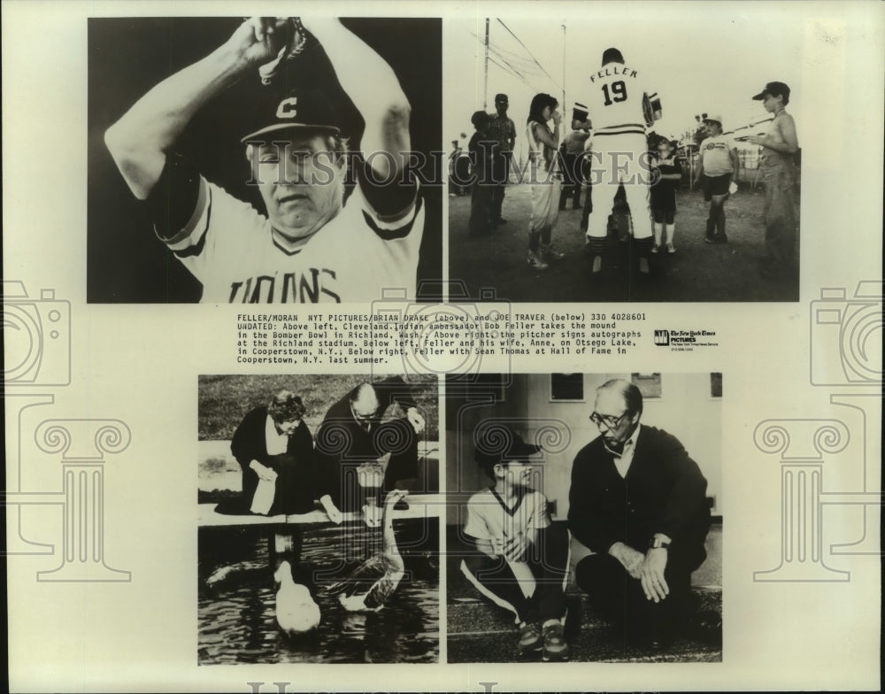 Press Photo Bob Feller, Cleveland Indian Baseball Ambassador in New York- Historic Images
