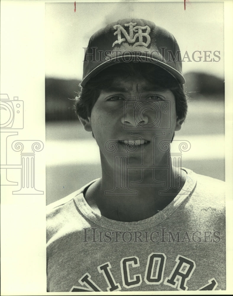 1983 Press Photo New Braunfels High baseball player Mike Cardenas - sas10197 - Historic Images