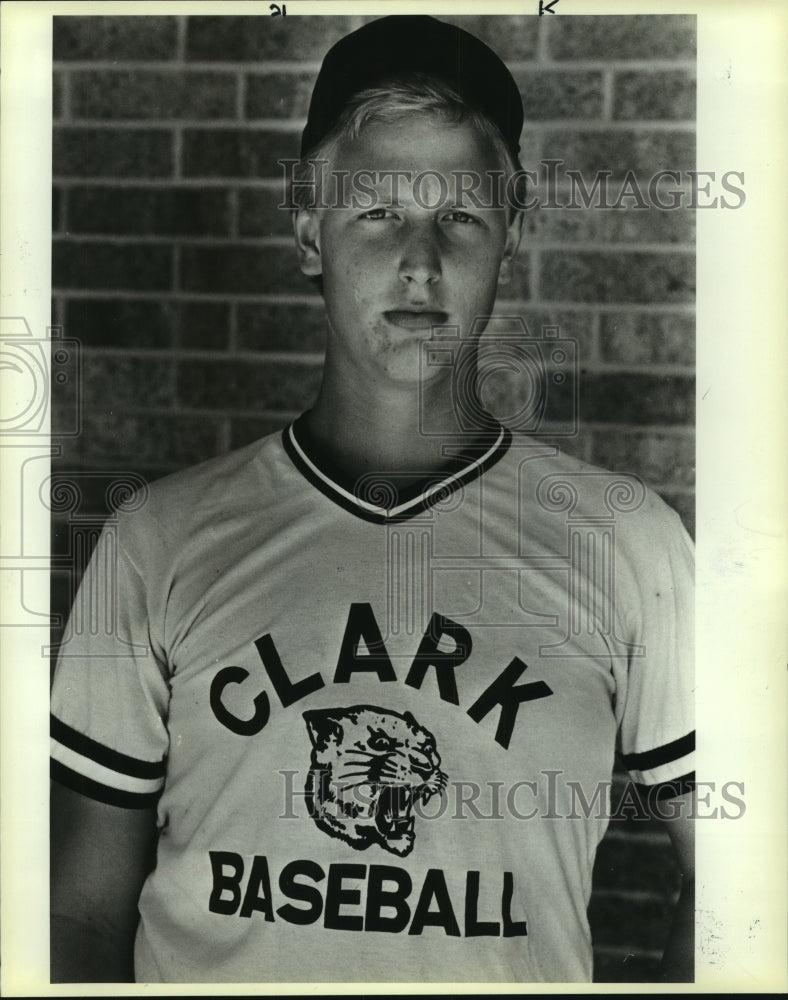 1985 Press Photo Clark High baseball player Bubba Walters - sas10305 - Historic Images