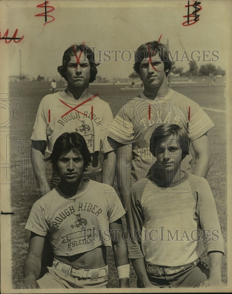 1978 Press Photo A quartet of Roosevelt High baseball players - sas10334- Historic Images