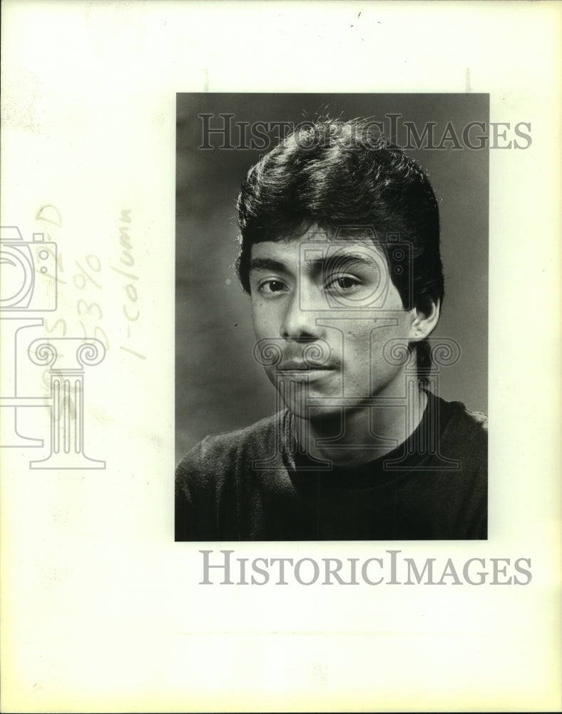 1987 Press Photo Boxer Julian Flores of Highlands High School - sas10385 - Historic Images