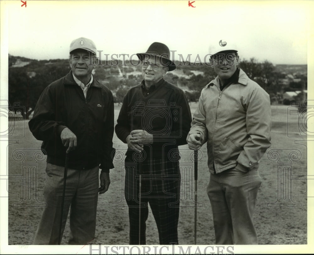 1990 Press Photo Golfers John Gianotti, Joe Finger and David Finger - sas10438 - Historic Images