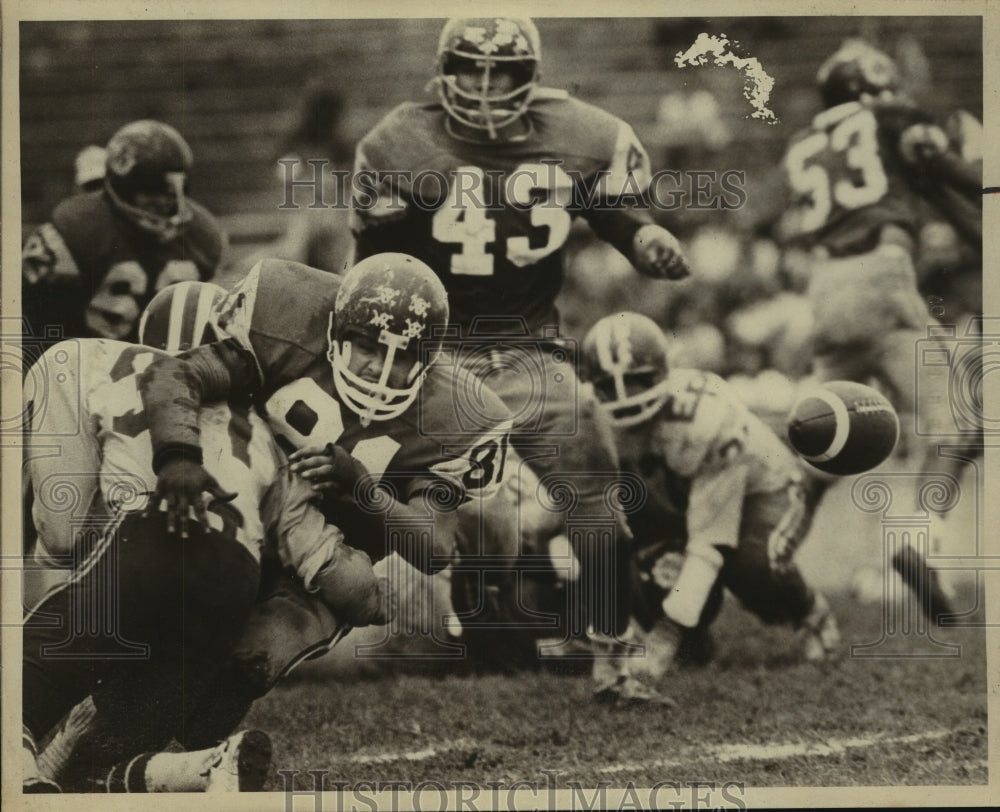 1974 Press Photo Lanier and Eagle Pass play high school football - sas10555-Historic Images