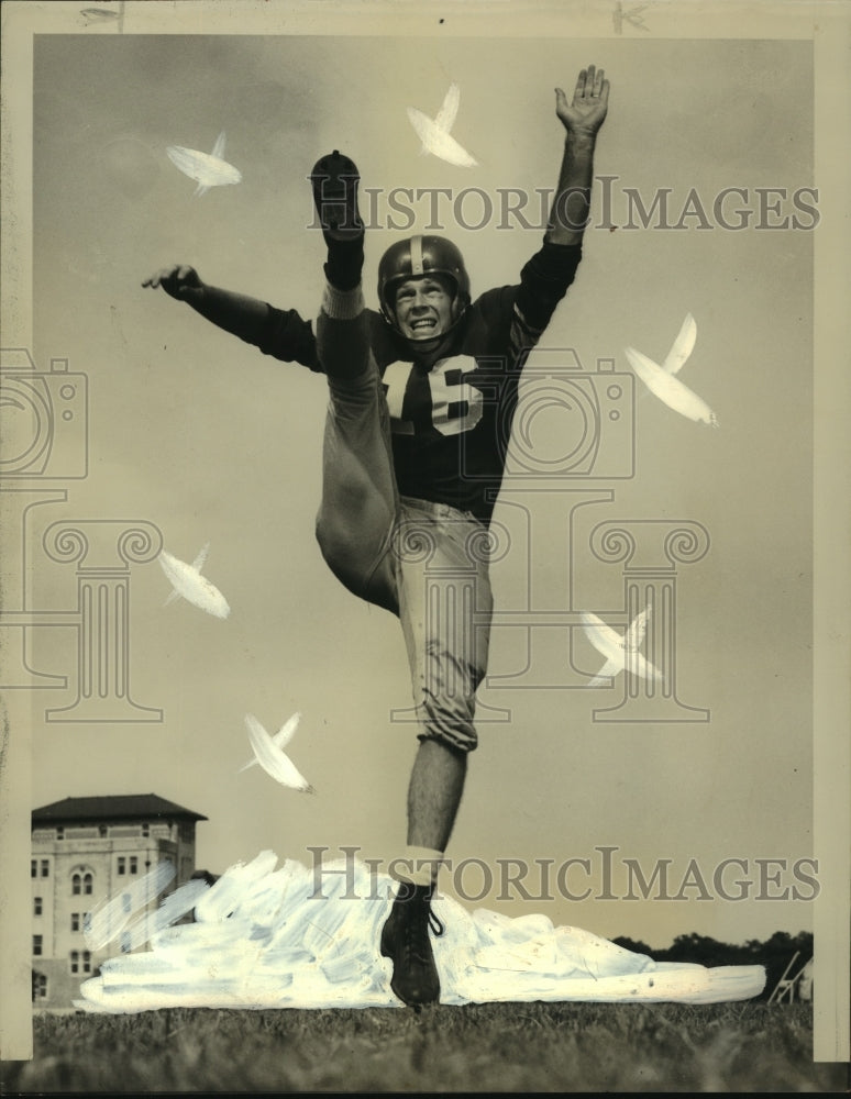 Press Photo Vernon Glass, Corpus Christi Football Player - sas10595 - Historic Images