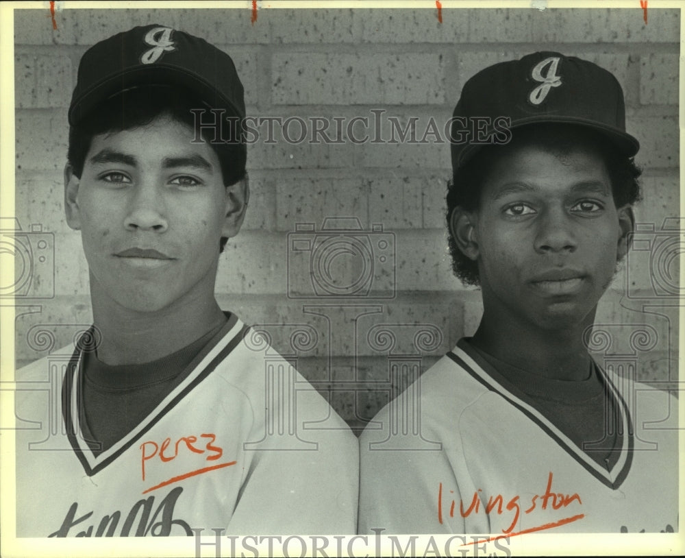 1986 Press Photo David Perez, John Jay High School Baseball Player and Teammate - Historic Images