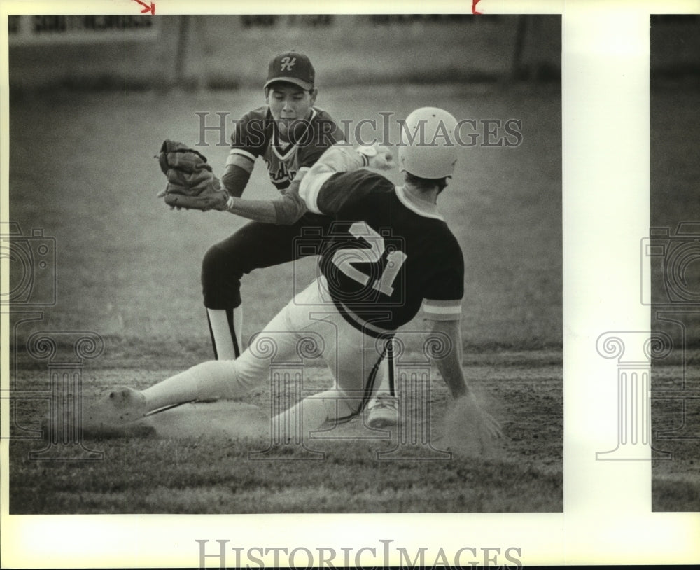 1985 Press Photo East Central and Harlandale High school Baseball Players- Historic Images