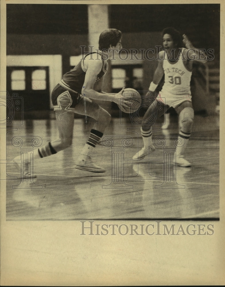 Press Photo Thomas Rodriguez, Cherokee Basketball Player at Fox Tech Game - Historic Images