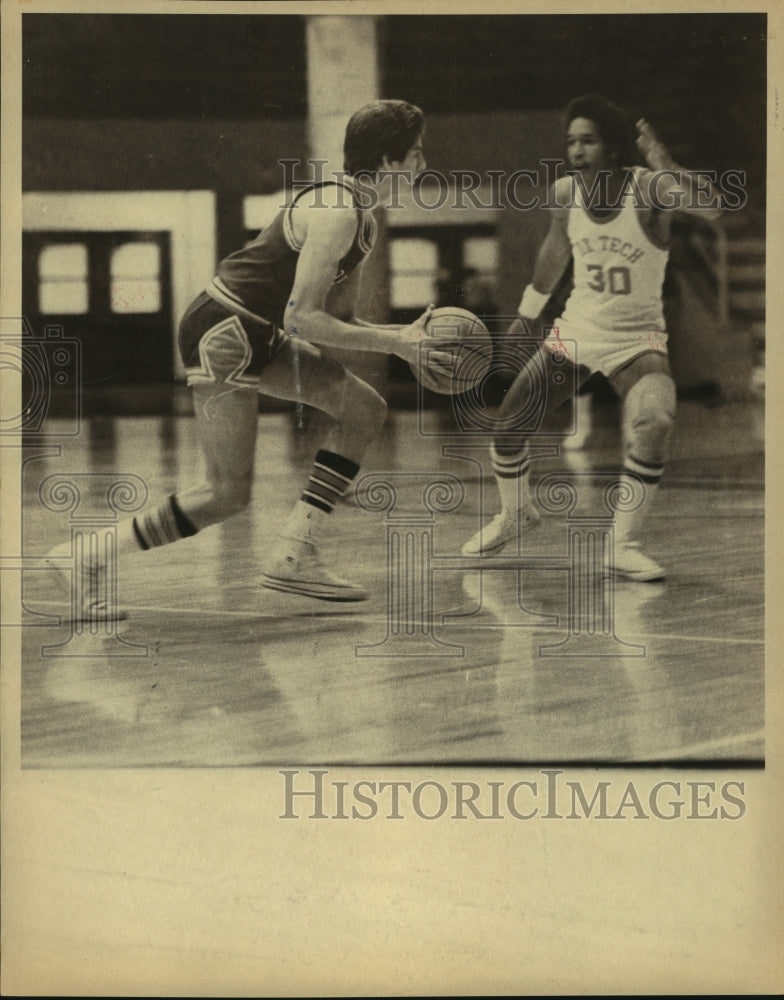 Press Photo Thomas Rodriguez, Cherokee Basketball Player at Fox Tech Game - Historic Images